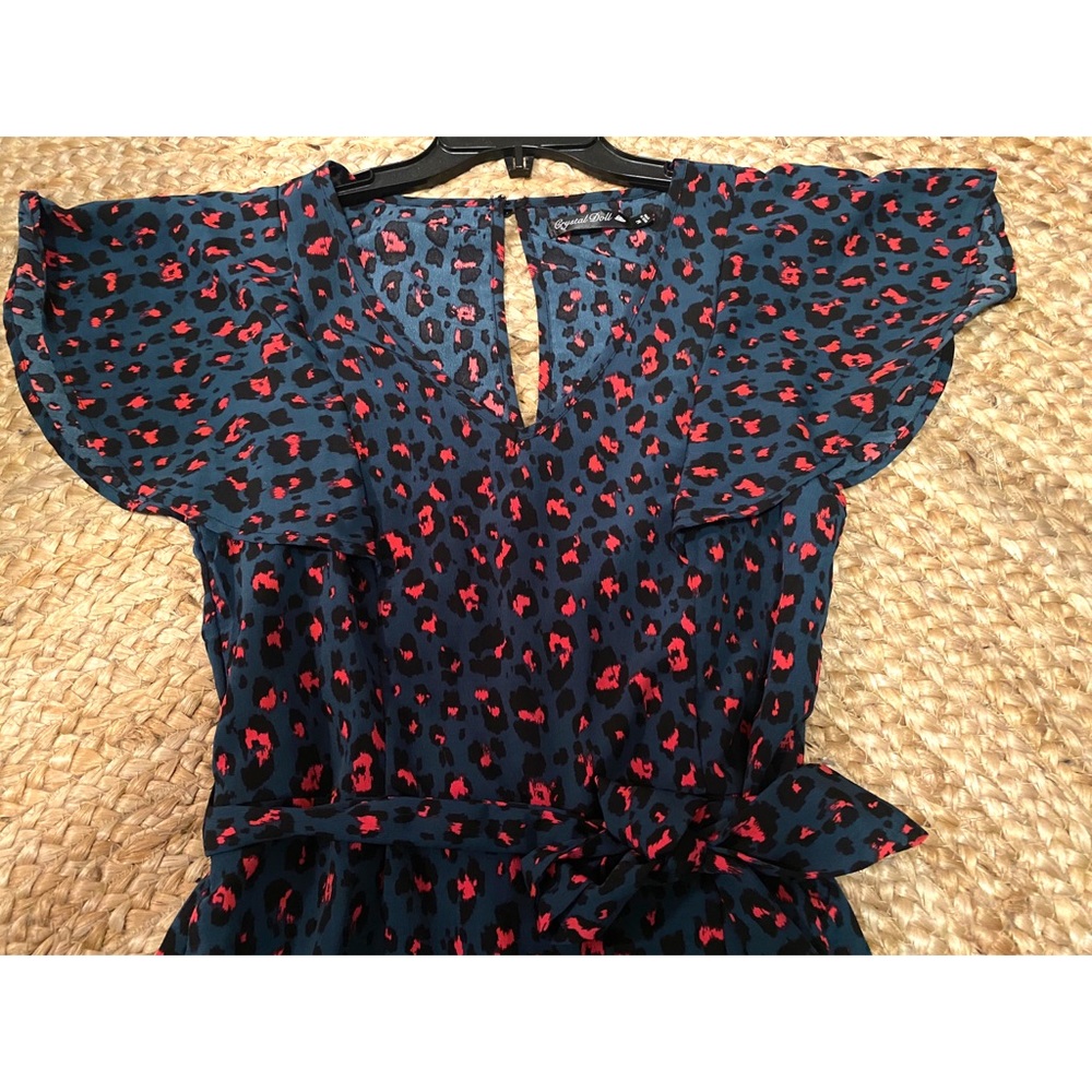 Olive & Pink Printed Jumpsuit ✨ Crystal Doll